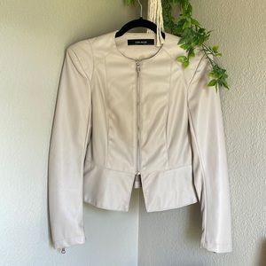 Zara Faux Leather Fitted Jacket